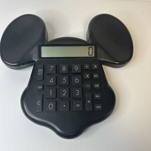 Mickey Mouse Vtg Black Ears Desk‎ Calculator Mickey's Executive Collection WORKS